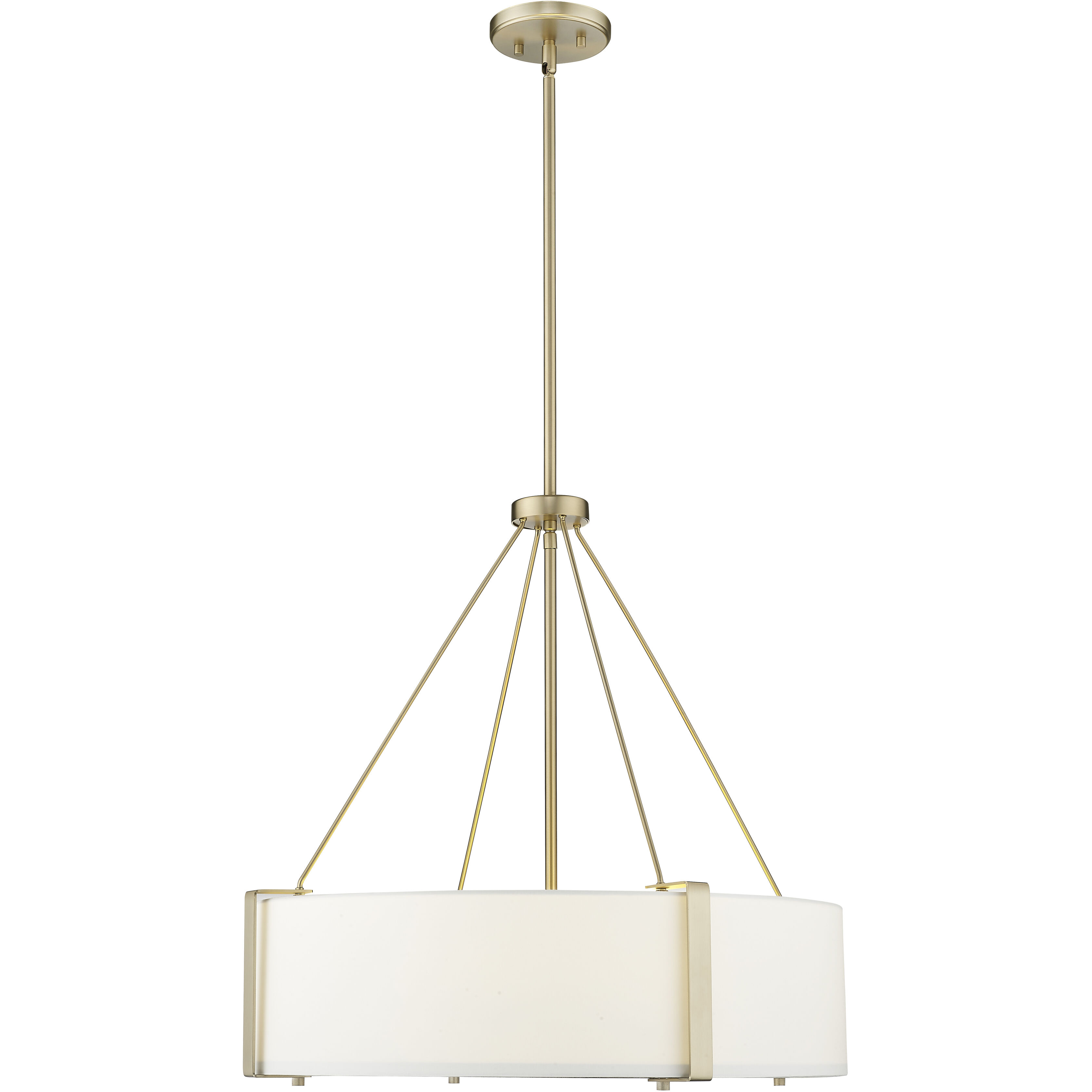 Telfar 3 Light 24 inch Modern Gold/White Pendant Ceiling Light
